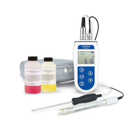 8100 Plus pH-temperatuurmeter kit