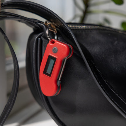 Sleutelhanger thermometer Rood